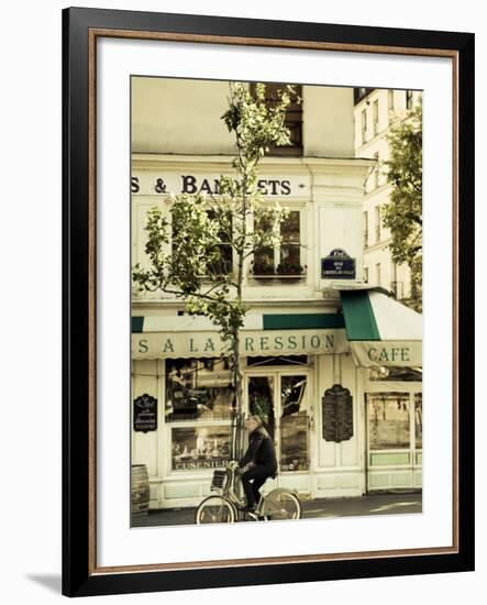 Cafe, Quai De L'Hotel De Ville, Marais District, Paris, France-Jon Arnold-Framed Photographic Print