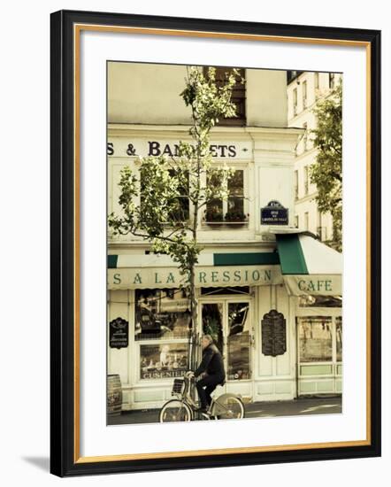 Cafe, Quai De L'Hotel De Ville, Marais District, Paris, France-Jon Arnold-Framed Photographic Print