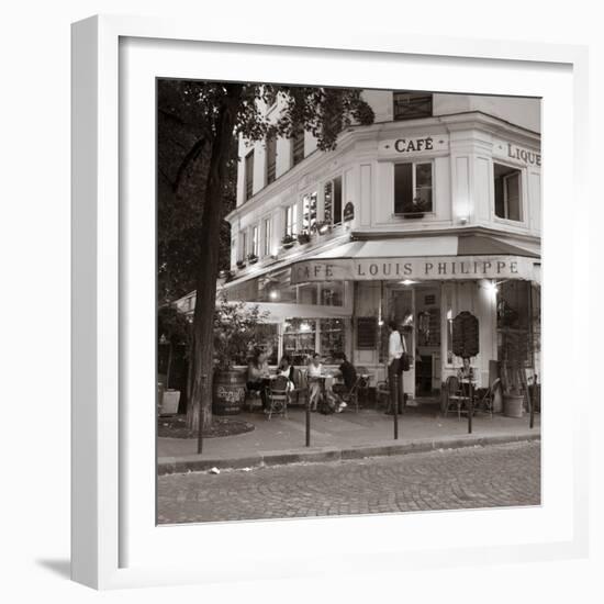 Cafe, Quai De L'Hotel De Ville, Marais District, Paris, France-Jon Arnold-Framed Photographic Print