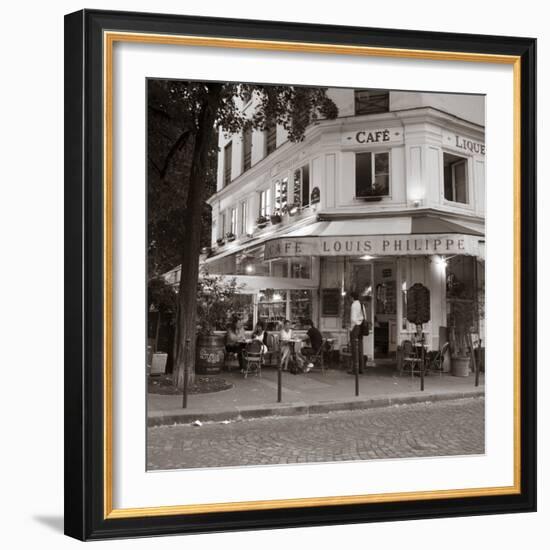 Cafe, Quai De L'Hotel De Ville, Marais District, Paris, France-Jon Arnold-Framed Photographic Print