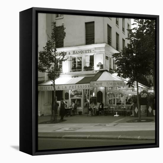 Cafe, Quai De L'Hotel De Ville, Marais District, Paris, France-Jon Arnold-Framed Premier Image Canvas