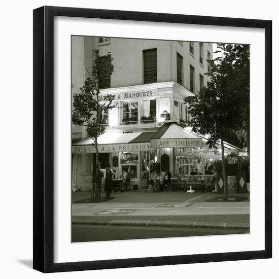 Cafe, Quai De L'Hotel De Ville, Marais District, Paris, France-Jon Arnold-Framed Photographic Print