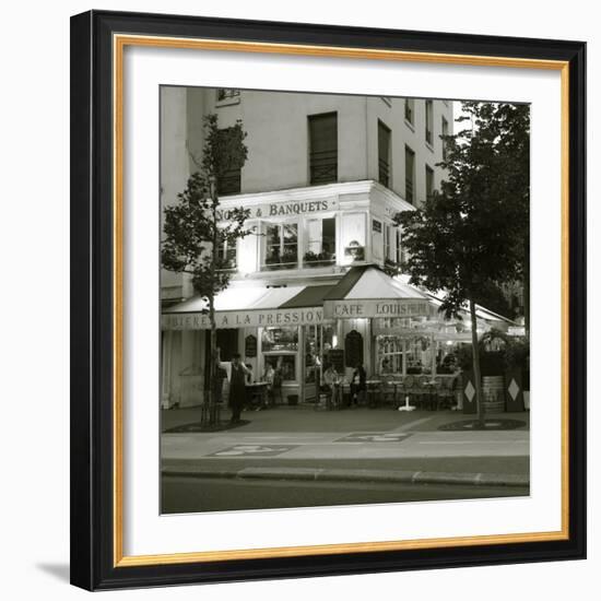 Cafe, Quai De L'Hotel De Ville, Marais District, Paris, France-Jon Arnold-Framed Photographic Print