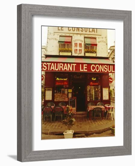 Cafe Restaurant, Montmartre, Paris, France, Europe-David Hughes-Framed Photographic Print