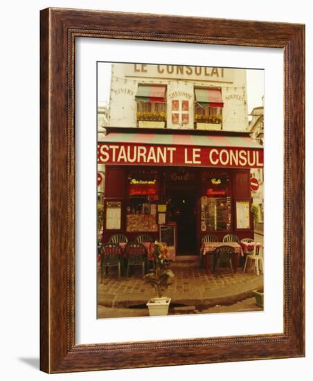 Cafe Restaurant, Montmartre, Paris, France, Europe-David Hughes-Framed Photographic Print