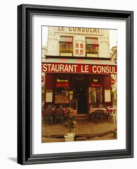 Cafe Restaurant, Montmartre, Paris, France, Europe-David Hughes-Framed Photographic Print