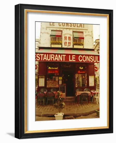 Cafe Restaurant, Montmartre, Paris, France, Europe-David Hughes-Framed Photographic Print