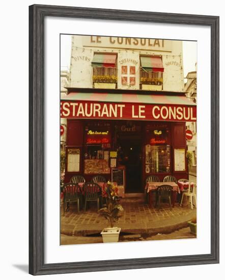 Cafe Restaurant, Montmartre, Paris, France, Europe-David Hughes-Framed Photographic Print