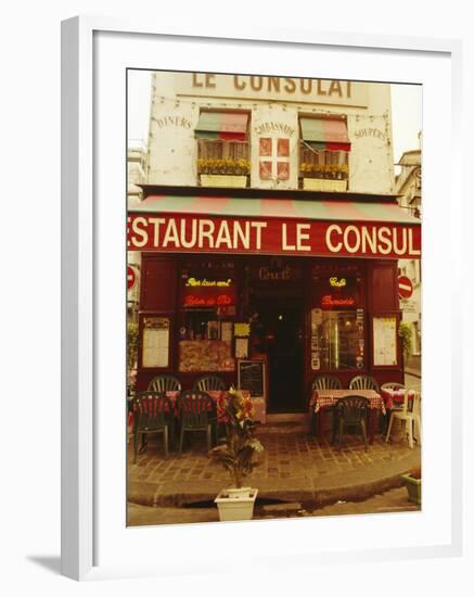 Cafe Restaurant, Montmartre, Paris, France, Europe-David Hughes-Framed Photographic Print