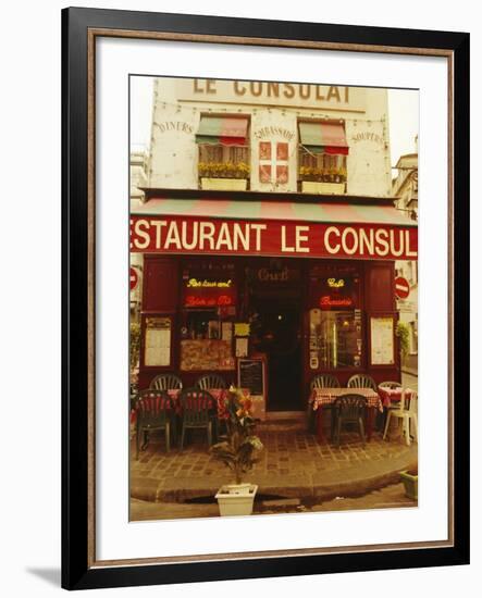 Cafe Restaurant, Montmartre, Paris, France, Europe-David Hughes-Framed Photographic Print