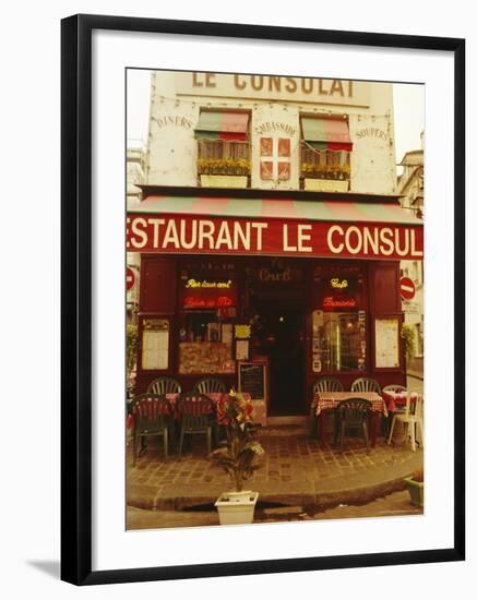 Cafe Restaurant, Montmartre, Paris, France, Europe-David Hughes-Framed Photographic Print