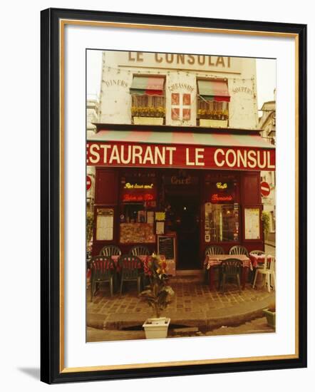 Cafe Restaurant, Montmartre, Paris, France, Europe-David Hughes-Framed Photographic Print