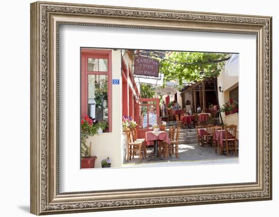 Cafe, Restaurant, Taverna, Plaka, Athens, Greece-Peter Adams-Framed Photographic Print