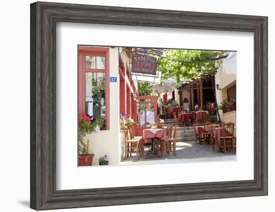 Cafe, Restaurant, Taverna, Plaka, Athens, Greece-Peter Adams-Framed Photographic Print