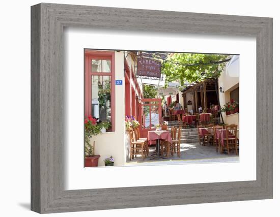 Cafe, Restaurant, Taverna, Plaka, Athens, Greece-Peter Adams-Framed Photographic Print