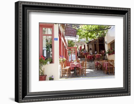 Cafe, Restaurant, Taverna, Plaka, Athens, Greece-Peter Adams-Framed Photographic Print