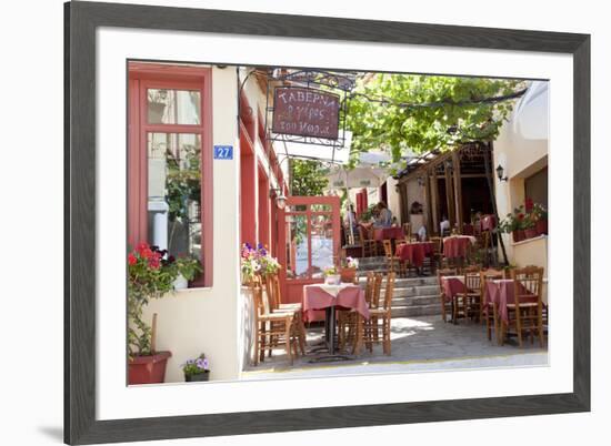 Cafe, Restaurant, Taverna, Plaka, Athens, Greece-Peter Adams-Framed Photographic Print