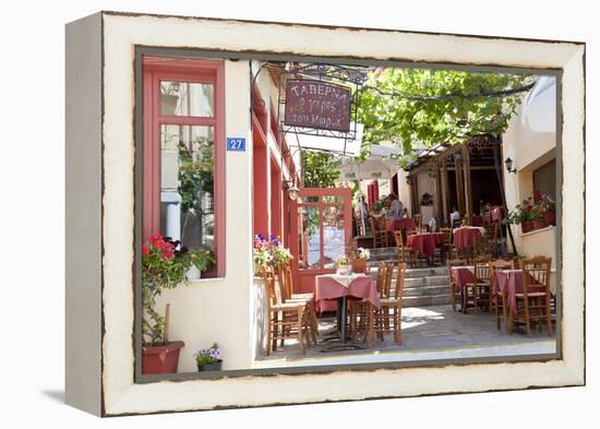 Cafe, Restaurant, Taverna, Plaka, Athens, Greece-Peter Adams-Framed Premier Image Canvas