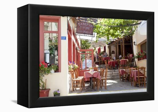 Cafe, Restaurant, Taverna, Plaka, Athens, Greece-Peter Adams-Framed Premier Image Canvas
