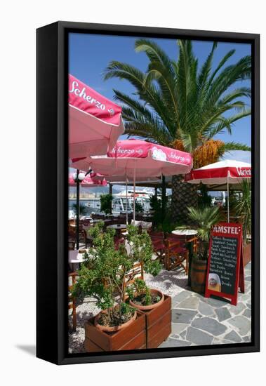 Cafe, Sami, Kefalonia, Greece-Peter Thompson-Framed Premier Image Canvas