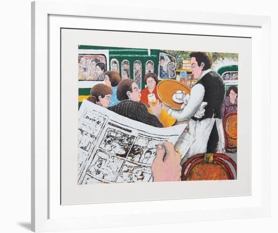 Cafe Scene I-David Azuz-Framed Limited Edition