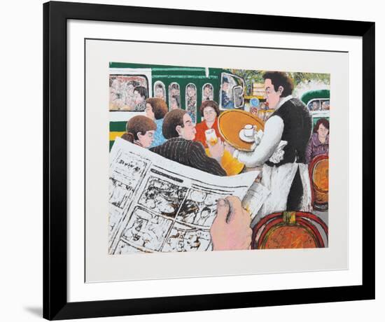 Cafe Scene I-David Azuz-Framed Limited Edition