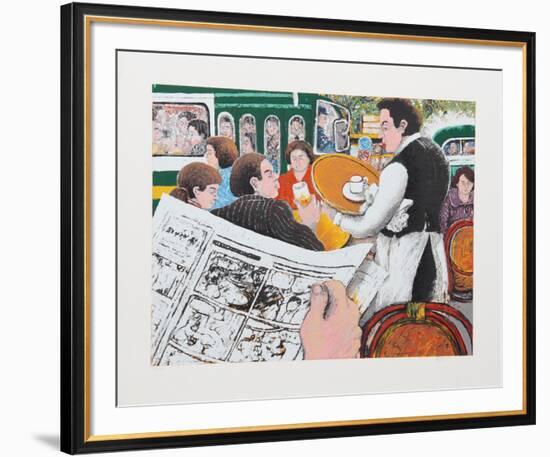 Cafe Scene I-David Azuz-Framed Limited Edition