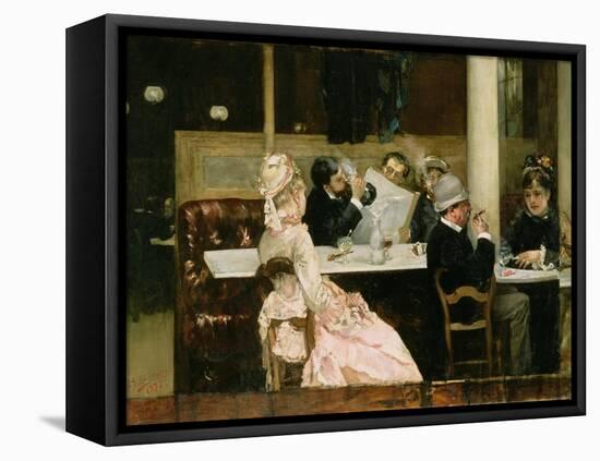 Cafe Scene in Paris, 1877-Henri Gervex-Framed Premier Image Canvas