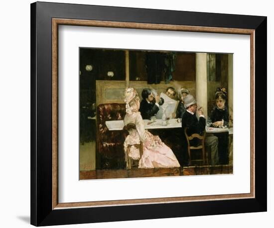 Cafe Scene in Paris, 1877-Henri Gervex-Framed Premium Giclee Print