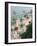 Cafe Tables, Positano, Amalfi Coast, Campania, Italy-Walter Bibikow-Framed Photographic Print