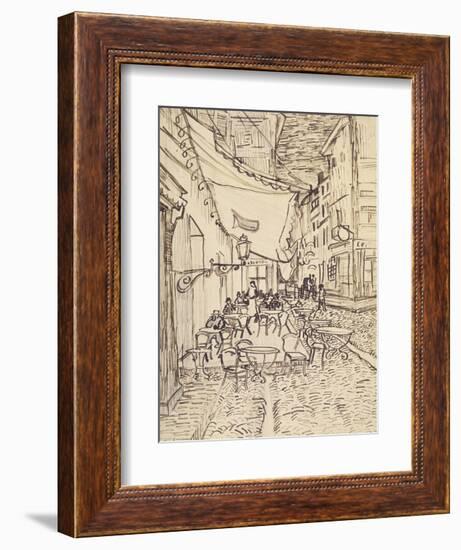 Cafe Terrace at Night, 1888-Vincent van Gogh-Framed Art Print