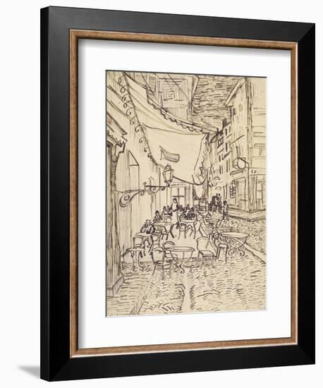 Cafe Terrace at Night, 1888-Vincent van Gogh-Framed Art Print