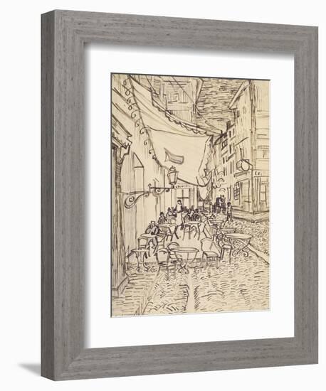 Cafe Terrace at Night, 1888-Vincent van Gogh-Framed Art Print