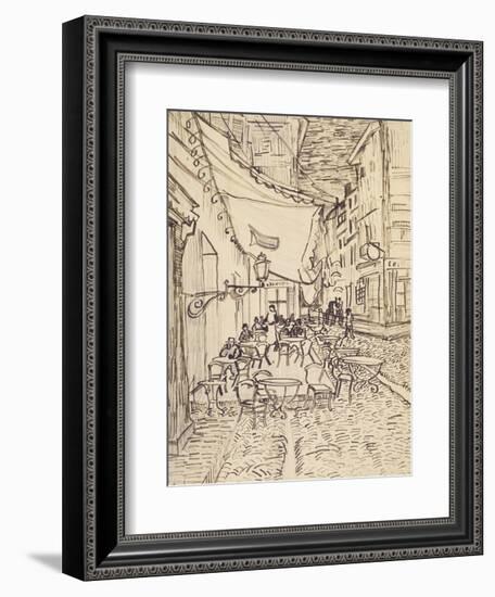 Cafe Terrace at Night, 1888-Vincent van Gogh-Framed Art Print