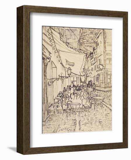 Cafe Terrace at Night, 1888-Vincent van Gogh-Framed Art Print