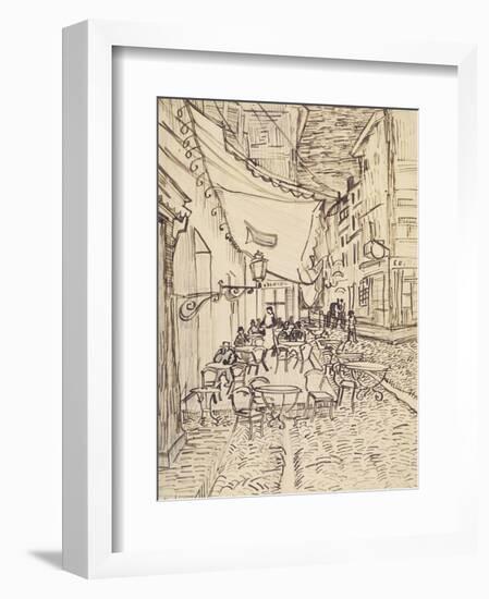 Cafe Terrace at Night, 1888-Vincent van Gogh-Framed Art Print