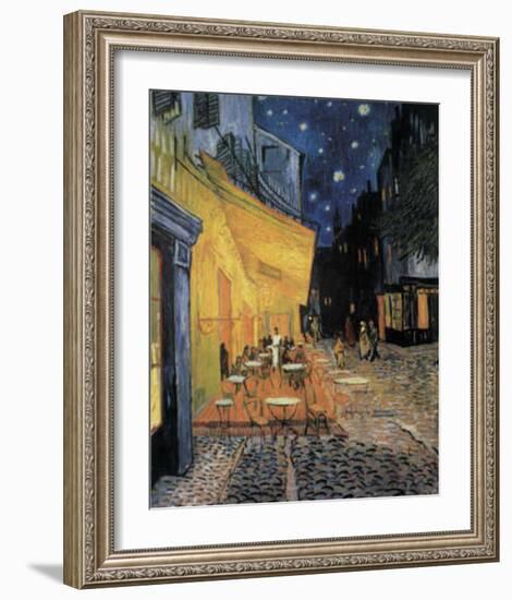 Cafe Terrace at Night-Vincent van Gogh-Framed Art Print