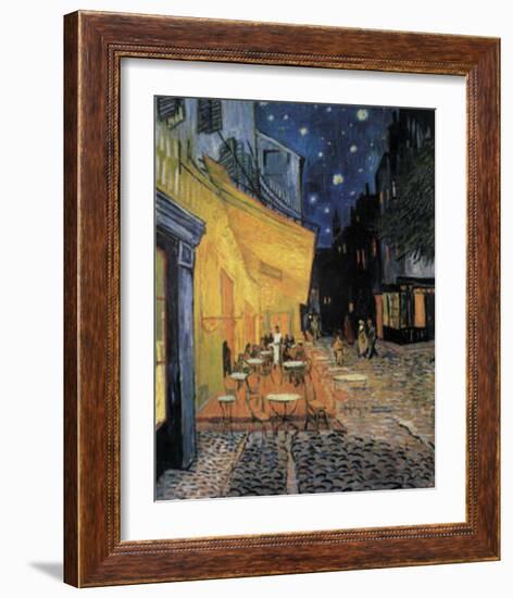 Cafe Terrace at Night-Vincent van Gogh-Framed Art Print