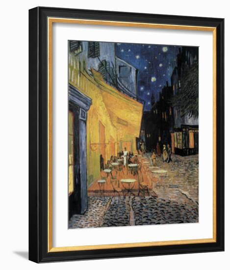 Cafe Terrace at Night-Vincent van Gogh-Framed Art Print