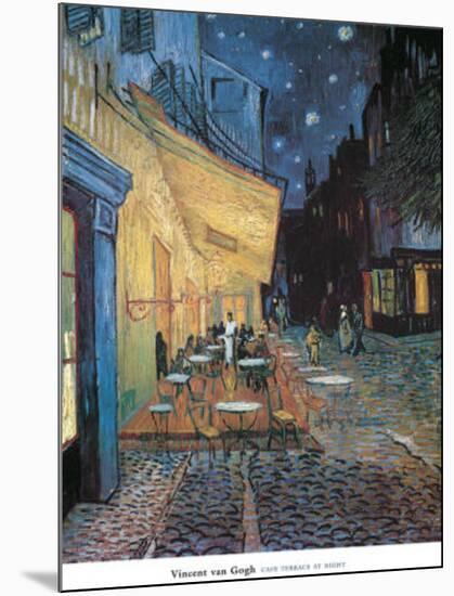 Cafe Terrace on Place du Forum Arles-Vincent van Gogh-Mounted Art Print