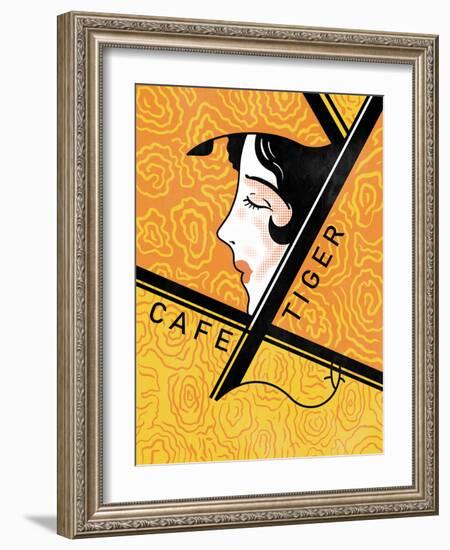 Cafe Tiger-Mark Rogan-Framed Art Print