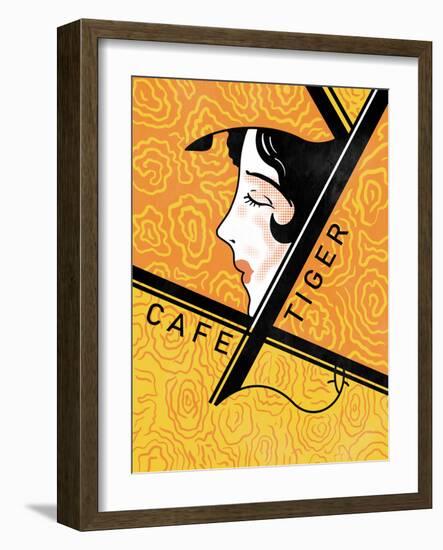 Cafe Tiger-Mark Rogan-Framed Art Print