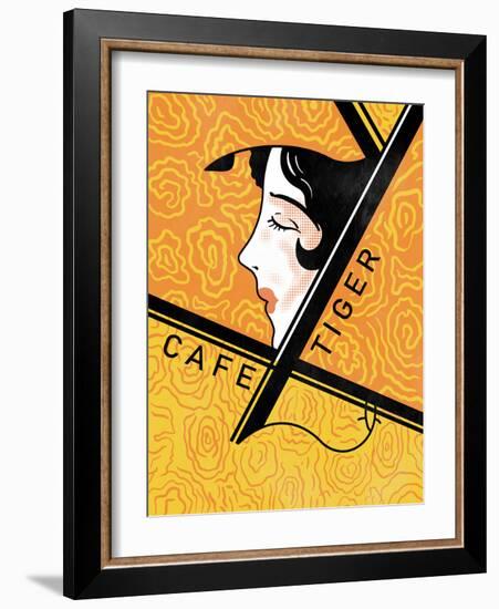 Cafe Tiger-Mark Rogan-Framed Art Print