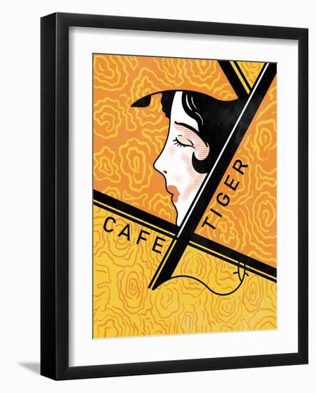 Cafe Tiger-Mark Rogan-Framed Art Print
