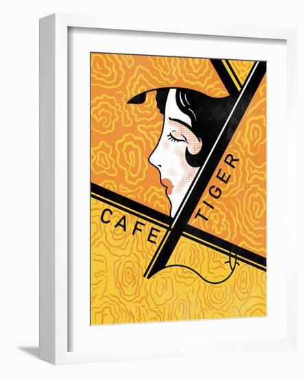 Cafe Tiger-Mark Rogan-Framed Art Print