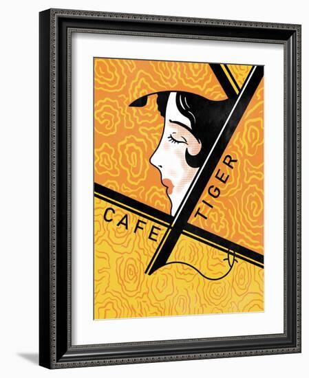 Cafe Tiger-Mark Rogan-Framed Art Print