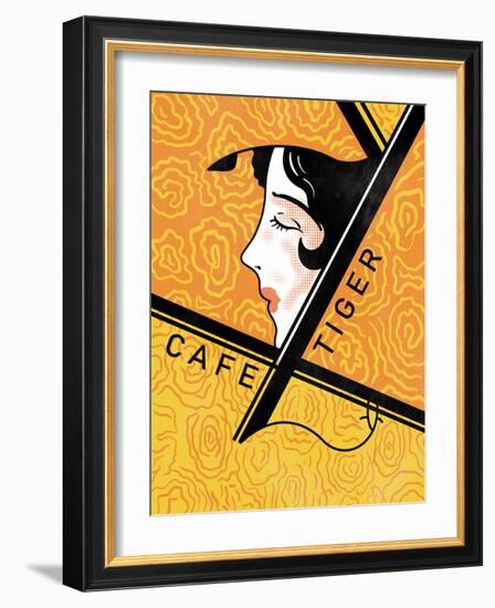 Cafe Tiger-Mark Rogan-Framed Art Print