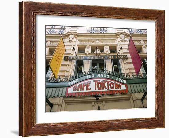 Cafe Tortoni, a Famous Tango Cafe Restaurant Located on Avenue De Mayo, Buenos Aires-Robert Harding-Framed Photographic Print