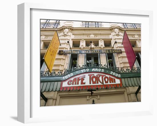 Cafe Tortoni, a Famous Tango Cafe Restaurant Located on Avenue De Mayo, Buenos Aires-Robert Harding-Framed Photographic Print