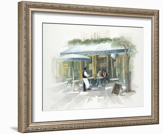 Café Tour D'Eiffel Morning-Jurgen Gottschlag-Framed Art Print